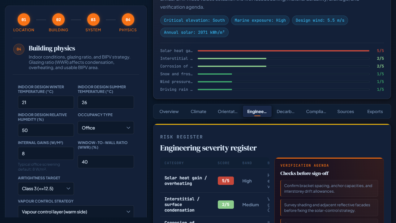 Engineering analysis results tab